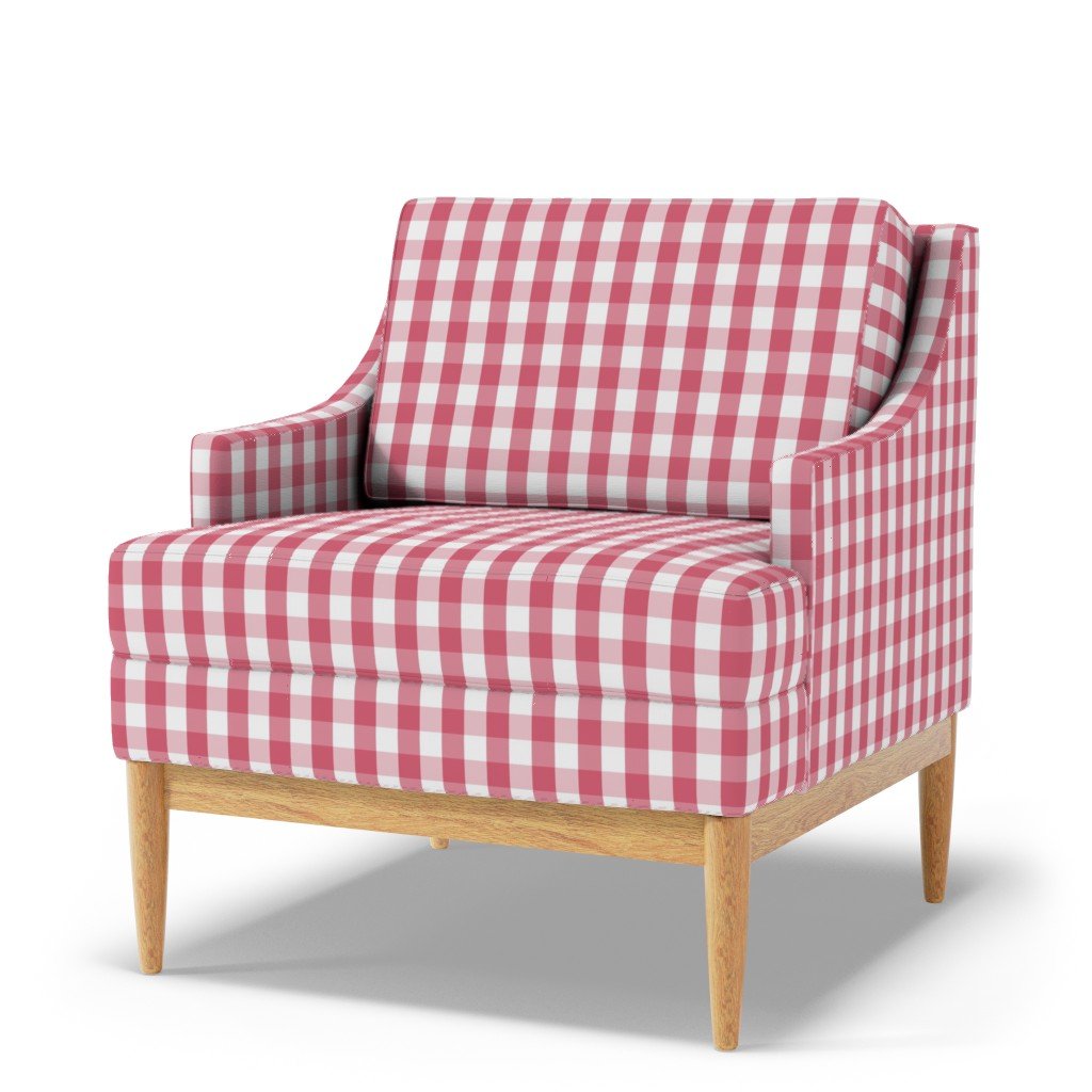 1 inch Nantucket Red Gingham Check Plaid Pattern Fabric faded red fabric