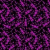 Small Bright Pink Dancing Halloween Skeletons Scattered On Black