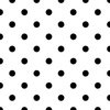 1 inch Classic Black Polkadots on White
