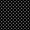 1/2 inch Classic White Polkadots on Black