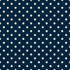 1/2 inch Classic White Polkadots on Navy Blue
