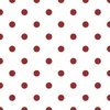 1 inch Classic Lava Falls Red Polkadots on White