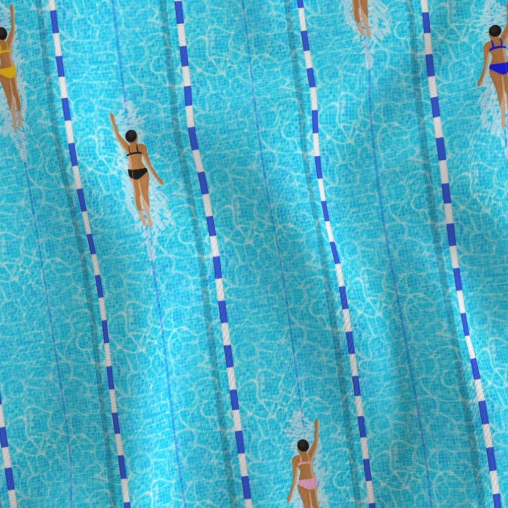 Swimming Pool Vertical Lane Laps Adult Swim Fabric adult swim fabric