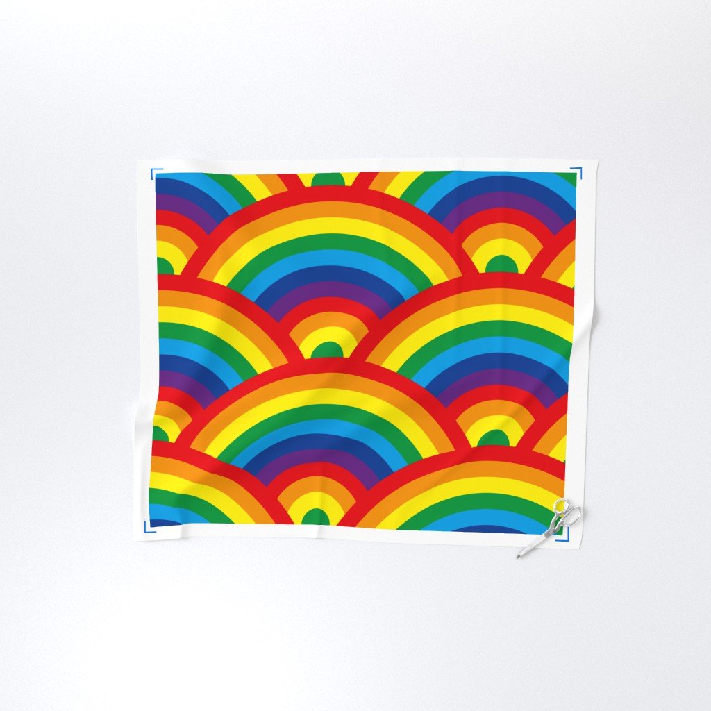 Kids Room Decor Bright Color Endless Rainbows Fabric baby shower fabric