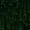 Neon Green Digital Rain Computer Code