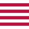 Alabama State Crimson Red and White Horizontal Stripes