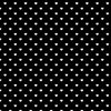 Mini White Valentines Polkadot Love Hearts on Black Background