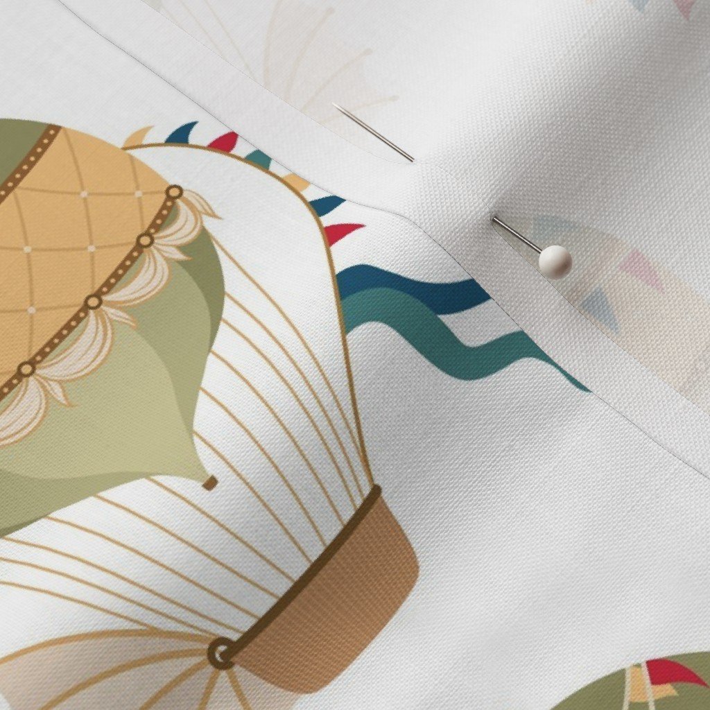 Vintage Ornamental Winged Hot Air Helium Balloons Fabric helium balloons fabric