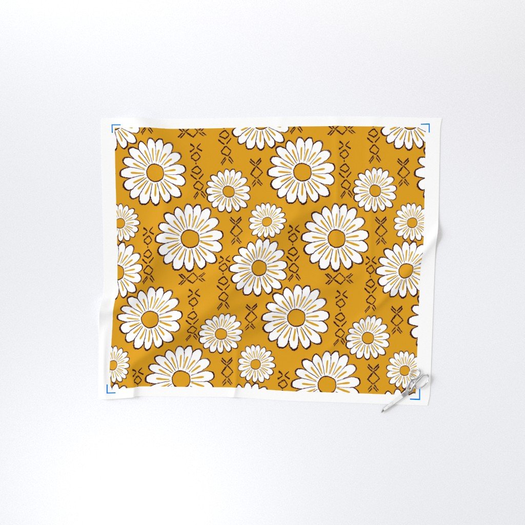 Harry Sunflower Shirt Flower Print Hippie Pop Art Floral Pattern Fabric harry shirt fabric