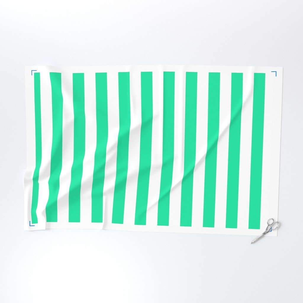 SeaMint Vertical Tent Stripes Florida Colors of the Sunshine State Fabric sea mint stripes fabric