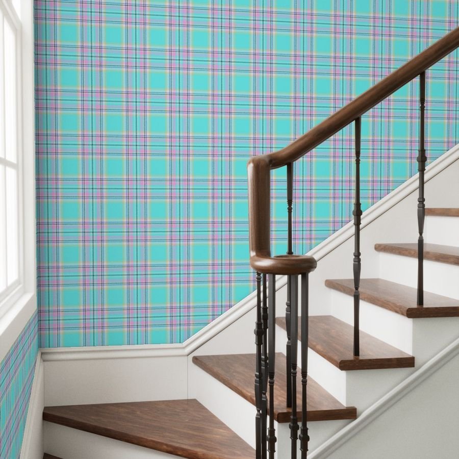Large Royal Floridian Tartan Check Plaid Wallpaper american wallpaper