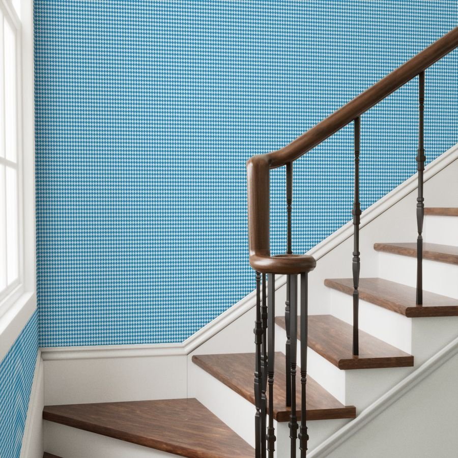 Oktoberfest Bavarian Beer Festival Blue and White 1/2 inch Diagonal Wallpaper bavarian blue wallpaper