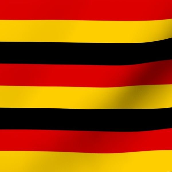 German Flag Colors Red Gold and Black 1 Inch Horizontal Stripes Home Styling Collection Design Collection german colors fabric design