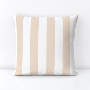 Classic 2 Inch Natural and White Modern Cabana Upholstery Stripes Interior Collection Interior Collection cabana stripes throw pillow design