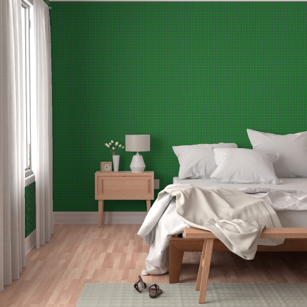 Small Bright Green and White St Patricks Day Irish Tartan Check Wallpaper day wallpaper