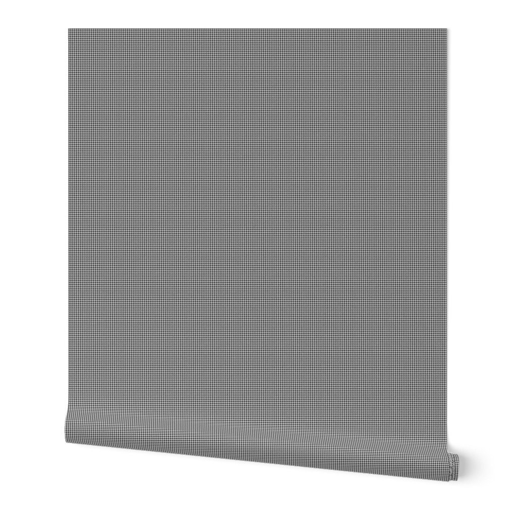 Micro Black and White Houndstooth One Sixth Doll Sized Check Wallpaper black white hounds wallpaper