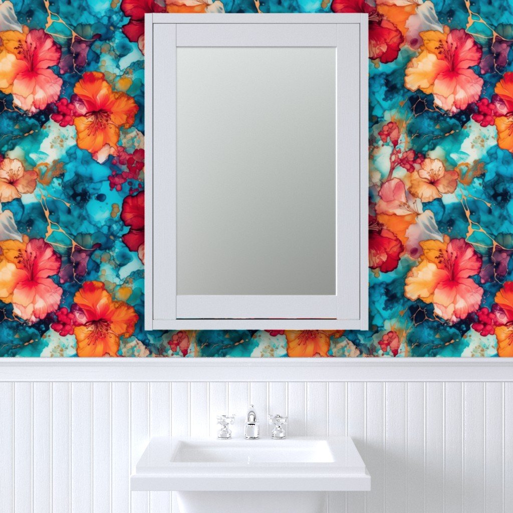 Hawaiian Alcohol Ink Wallpaper alcohol ink wallpaper