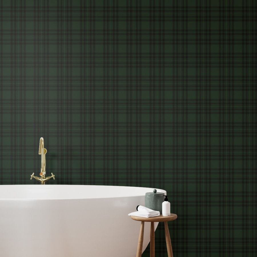 Jumbo Hunter Green Christmas Stewart Tartan Wallpaper christmas green wallpaper