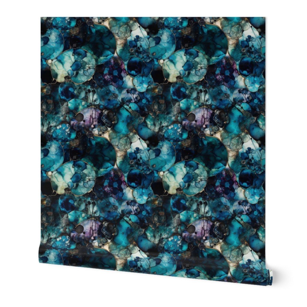 Small Moonstone and Gold Alcohol Ink 2 Wallpaper alcohol ink wallpaper