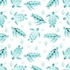 Grey Ombre Watercolor Sea Turtle Print Interior Collection Home Decor Collection Aqua Ombre Watercolor Sea Turtle Print colorway design