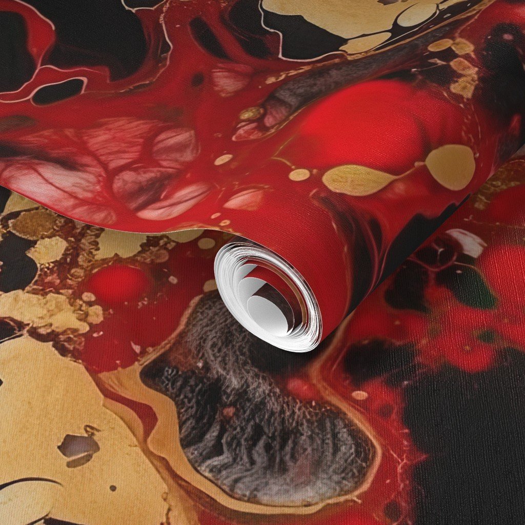 Red Black and Gold Alcohol Ink 4 Wallpaper alcohol ink wallpaper