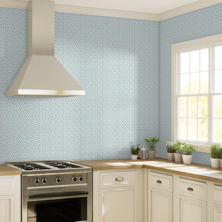 Small Faded Aqua Christmas Stars on White Wallpaper star print wallpaper