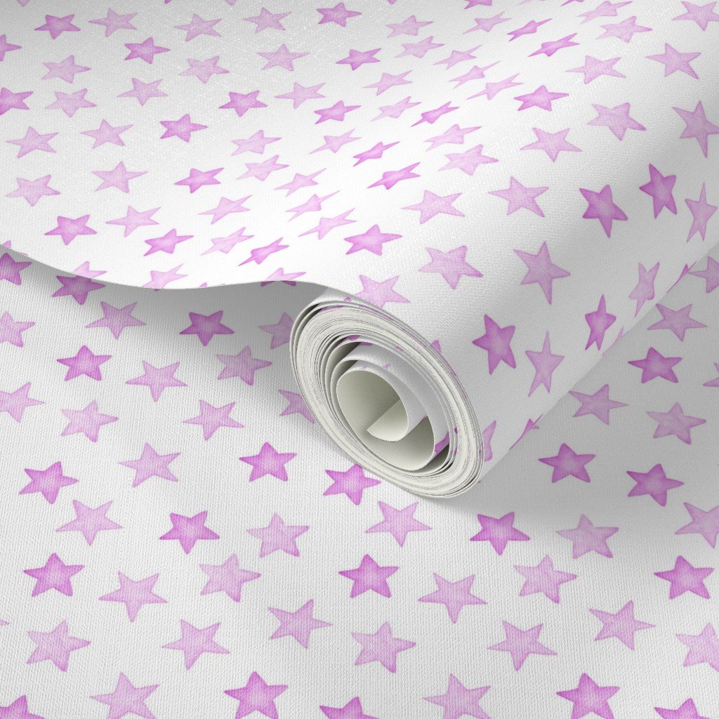 Small Faded Pink Christmas Stars on White Wallpaper christmas pattern wallpaper