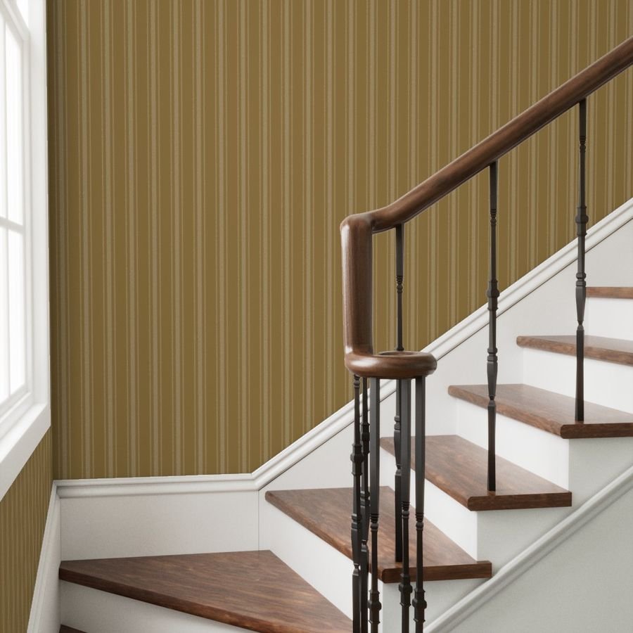 Tan French Provincial Mattress Ticking Wallpaper tan ticking wallpaper