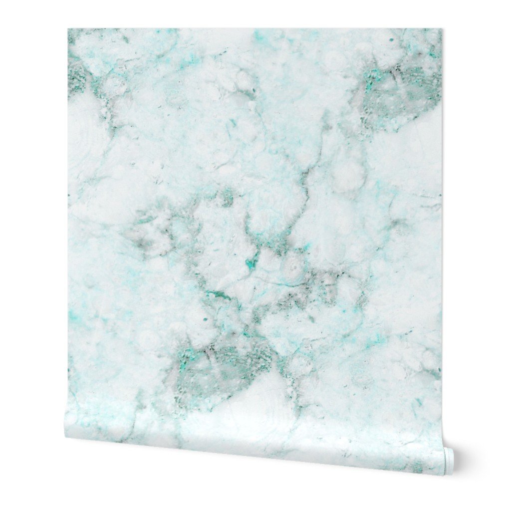 Marble Natural Stone Grey With Turquoise Veining Quartz Wallpaper white and grey stone wallpaper