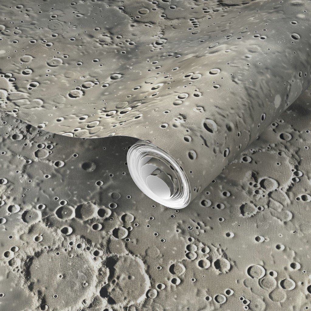 Natural Grey Pocked Surface of the Moon Wallpaper pocked surface wallpaper