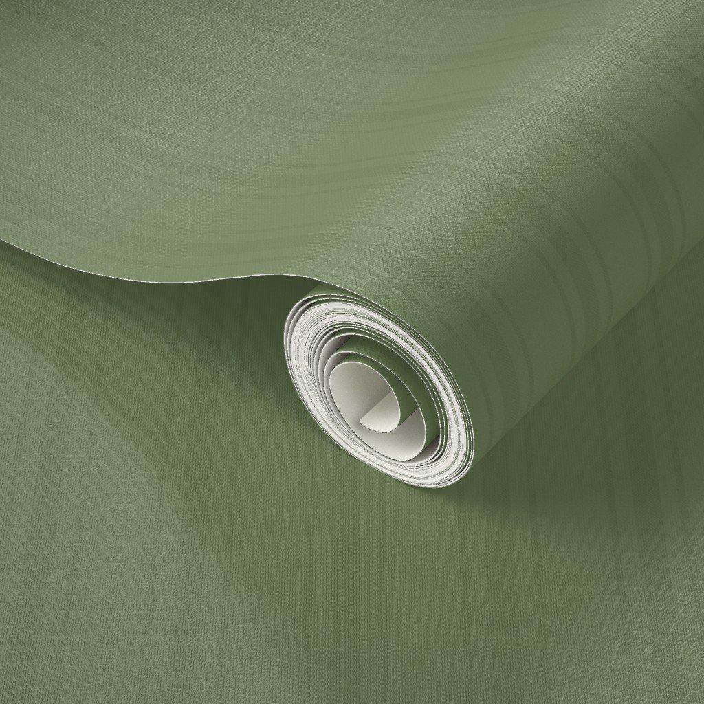 Tonal Olive Green Tailored Ticking Stripe Cottage Farmhouse Small Sca Wallpaper tonal stripe wallpaper