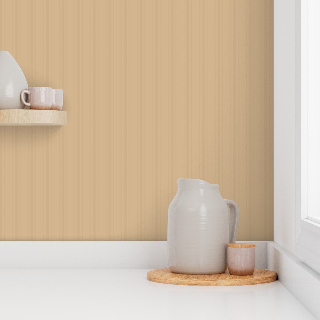 Tonal Sandstone Tailored Ticking Stripe Cottage Farmhouse Small Scal Wallpaper neutral design wallpaper