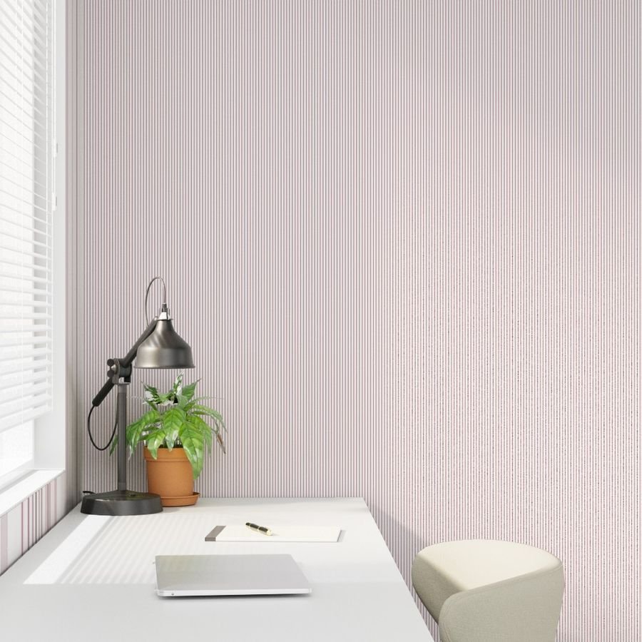 Classic Burgundy Pinstripe on White Office Stripe Pattern Wallpaper red and white wallpaper