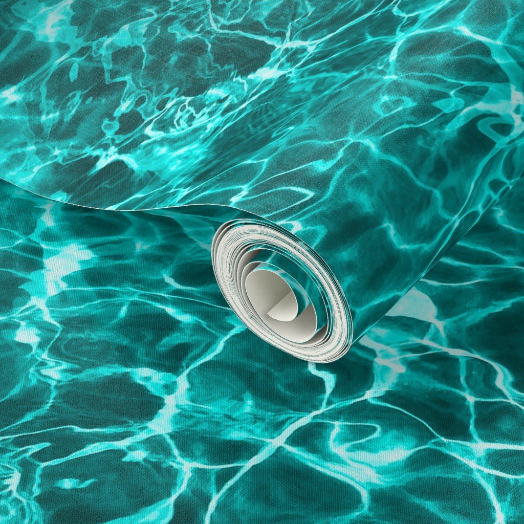 Curacao Playa Kenepa Electric Aqua Water Ripples Decor Collection Interior Collection playa kenepa wallpaper