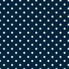 White Polkadots on Marine Navy Blue