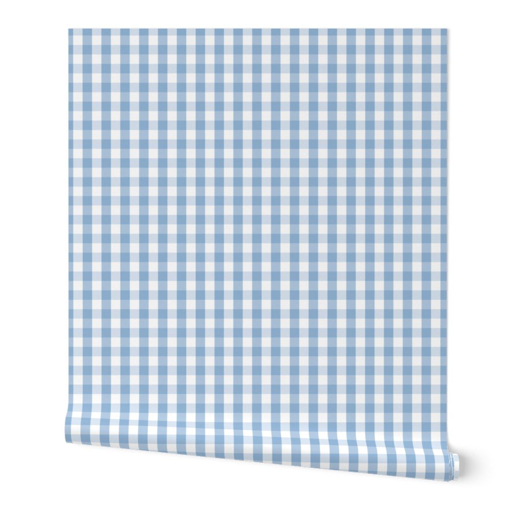 Airy Blue Gingham Check Wallpaper tartan check wallpaper