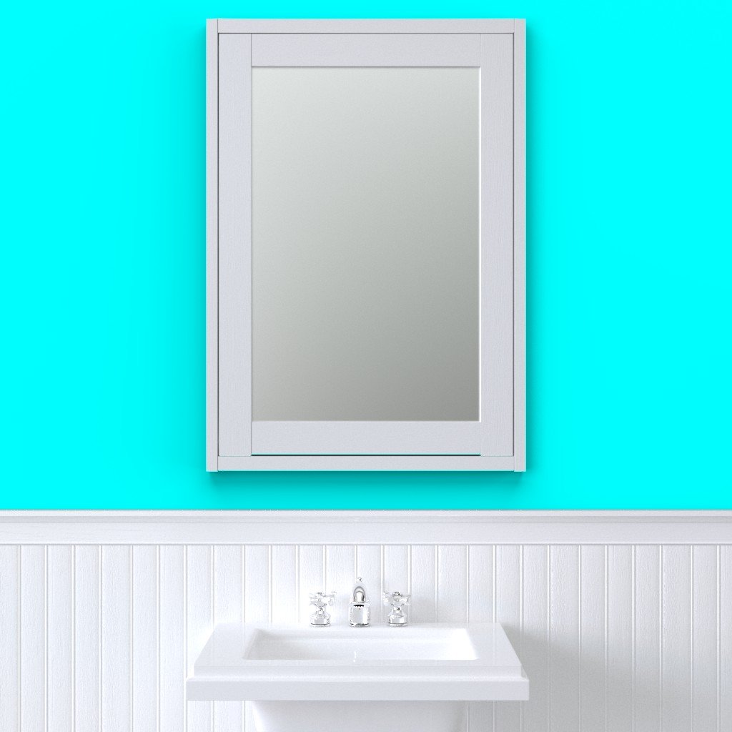 Bright Neon Aqua Blue Solid Coordinate Wallpaper dayglo aqua wallpaper