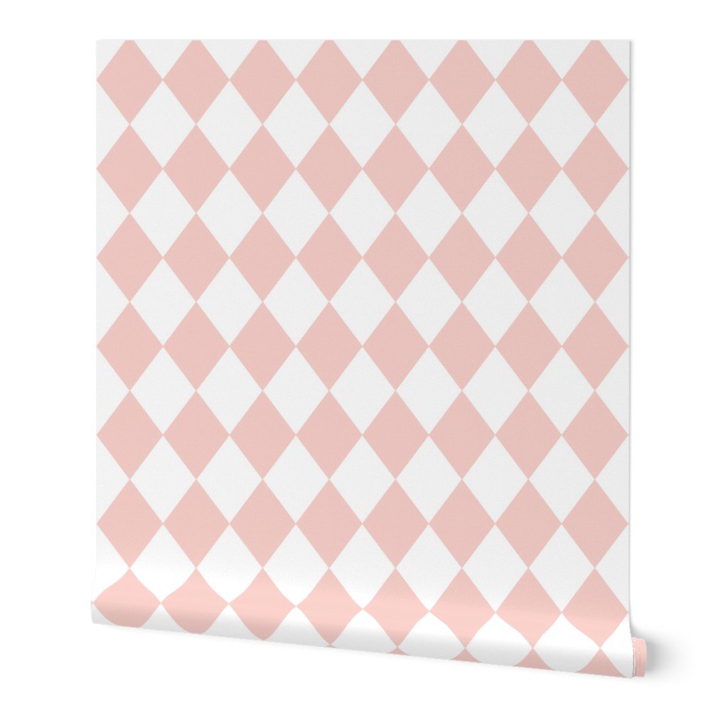 Pink Rosebud Small Modern Diamond Pattern Wallpaper rosebud pink wallpaper