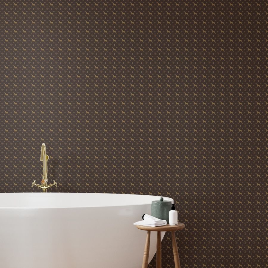 Louis Golden Retrievers Luxury Dog Pattern Wallpaper dog handler wallpaper