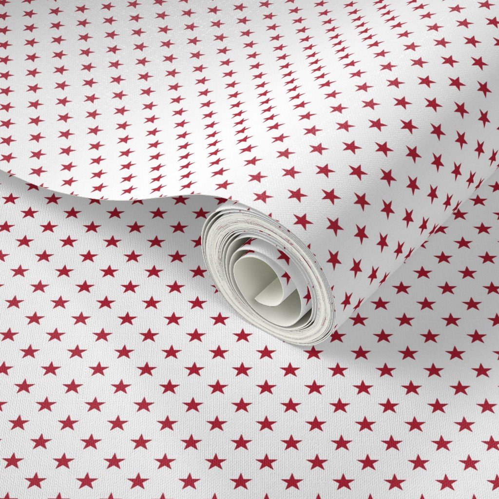 Small USA Flag Red Stars on White Wallpaper red and white wallpaper