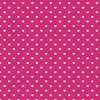Mini White Valentines Polkadot Love Hearts on Bubble Gum Pink Background