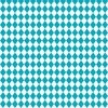 Small Caribbean and White Diamond Harlequin Check Pattern