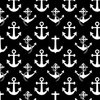 Large Black and White Nautical Anchor Pattern