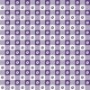 Purple Grape and White Gingham Check with Center Floral Medallions in
