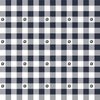 Buttercup Yellow and White Gingham Check with Center Floral Medallions in Home Decor Collection Home Styling Collection Navy Blue and White Gingham Check with Center Floral Medallions in Navy colorway design