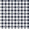 Buttercup Yellow and White Gingham Check with Center Floral Medallions in Home Decor Collection Home Styling Collection Navy Blue and White Gingham Check with Center Floral Medallions in White colorway design