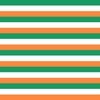Flag of Ireland Horizontal Green White and Orange Stripes 1 inch stripes