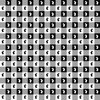 Black and White Easter Gingham Check with Center Bunny in Black and White