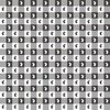 Graphite and White Gingham Check with Center Easter Bunny Medallions in