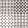 Bark and White Gingham Check with Center Hearts Medallions in Bark and